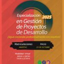 ESPECIALIZACIÓN EN GESTIÓN DE PROYECTOS DE DESARROLLO
